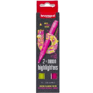 Bruynzeel Neon Highlighters- 2ct Neon Yellow & Pink
