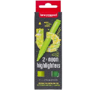 Bruynzeel Neon Highlighters- 2ct  Neon Yellow/Green