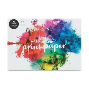 Ecoline Liquid Watercolor Print Paper Sheets 8.3" x 11.7" -  A4(75 Sheets, 75lb)