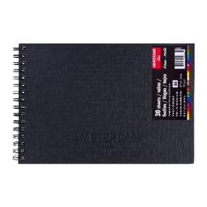 Amsterdam Black Hard, Spiral-bound Sketchbook (A4)  8.27"x11.69"   93023021