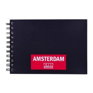 Amsterdam Black Hard, Spiral-bound Sketchbook (A5)  5.8"x8.3"   93023022