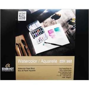 Rembrandt Watercolor Block Cold Press Fine 100% Cotton- 7"X10" (20shts)