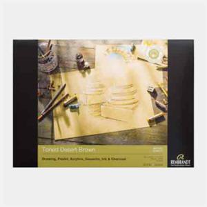 Rembrandt Toned Mixed Media Paper Pad Desert Brown 11.7"x16.5" , 120lbs 93080011