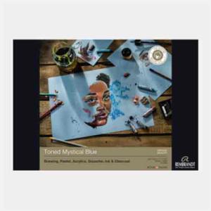 Rembrandt Toned Mixed Media Paper Pad Mystical Blue 11.7"x16.5" , 120lbs 93080031