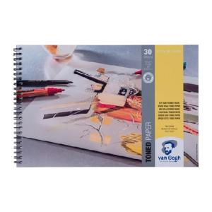 Van Gogh Toned Paper Pad City Grey  8.3"x11.7",  75lbs,  30sheets 93180002