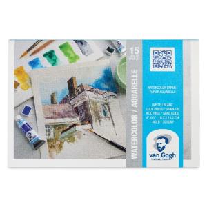 Royal Talens Van Gogh Water Color Paper Pad   4"x6" - White Cold Press (15 Sheets, 140lb)
