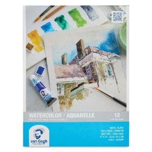 Royal Talens Van Gogh Water Color Paper Pad   9"x12" - White Cold Press (12 Sheets, 140lb)
