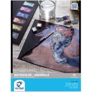 Royal Talens Van Gogh Water Color Paper Pad   11"x15" - Black Cold Press (12 Sheets, 140lb)