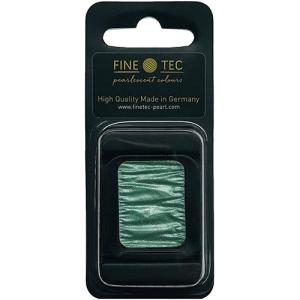 FineTec Pearlescent Watercolour Pan refill- Caribbean Green