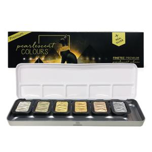 FineTec  Premium Pearlescent Watercolor Set - (6 Pack) Antique Metals