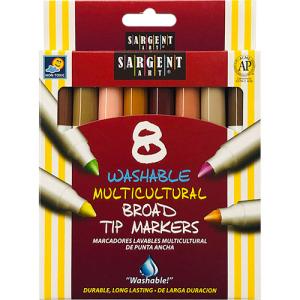Sargent Washable Broad Tip Markers - (8 Pack) Multiculural