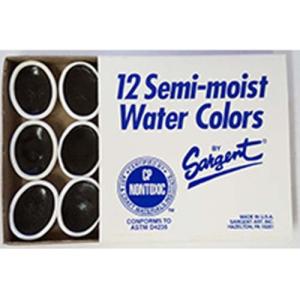 Sargent Premium Oval Watercolors Pan Refills - (12 Pack) Brown