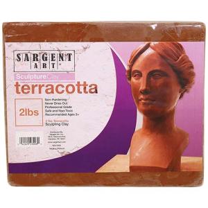 Sargent Non-Hardening Sculpture Clay - (2lbs) Terracotta