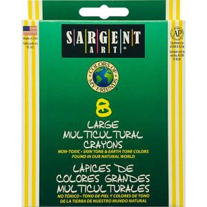 Sargent Large Crayons - (8 Pack) Multicultural