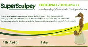 Super Sculpey Oven-Bake Clay (1lb Box) - Beige