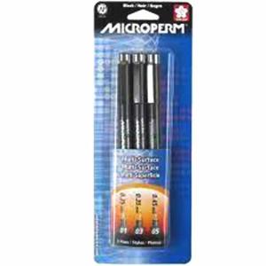 Sakura Microperm Black-3 pk