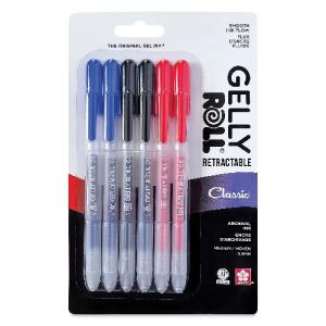 Sakura Retractable Classic 08 Gelly Roll Pen - 6pk (2red, 2black, 2blue)