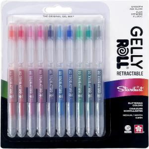 Sakura Retractable Stardust 08 Gelly Roll Pen - 10pk Glitter Assortment