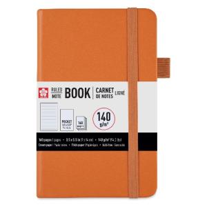 Sakura Pocket Notebook - Amber, 3.5" x 5.5", Ruled  52418