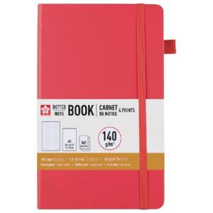 Sakura A5 Notebook Dotted -5.1" x 8.3", Red Plum Blossom  52433