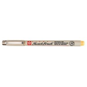 Sakura Pigma Micron Pen - Yellow, Sketch Brush