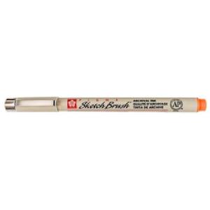 Sakura Pigma Micron Pen - Orange, Sketch Brush