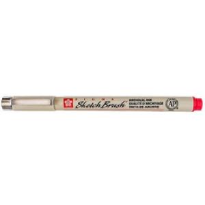 Sakura Pigma Micron Pen - Red, Sketch Brush