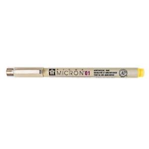 Sakura Pigma Micron Pen - Yellow, 01  XSDK01-03