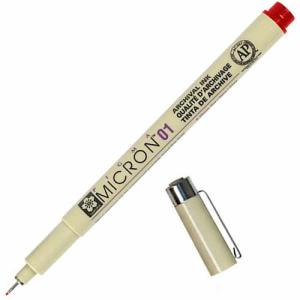 Sakura Pigma Micron Pen - Red, 01