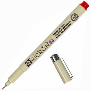 Sakura Pigma Micron Pen - Red, 03