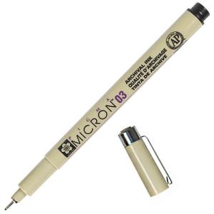 Sakura Pigma Micron Pen - Black, 03