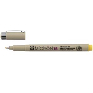 Sakura Pigma Micron Pen - Yellow, 08