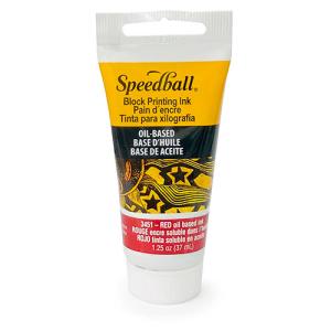 Speedball Red Oil Based Relief Block Printing Ink (1.25oz/37ml)