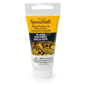 Speedball White Oil Based Relief Block Printing Ink (1.25oz/37ml)