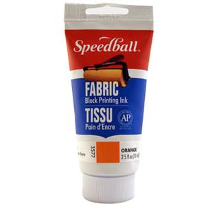 Speedball Block Printing Fabric Ink - (2.5oz/75ml) Orange