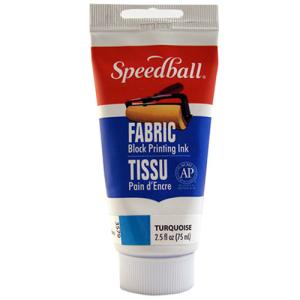 Speedball Block Printing Fabric Ink - (2.5oz/75ml) Turquoise