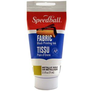 Speedball Block Printing Fabric Ink - (2.5oz/75ml) Metallic Gold