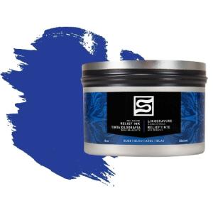 Speedball Blue Oil Based Relief Block Printing Ink Can (8oz)