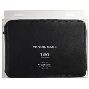 Speedball Global Art's Black Leather Pencil Case - Holds 120 Pencils