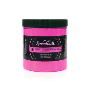 Speedball Screen Printing Acrylic Ink - (8oz/236.2ml) Fluorescent Magenta