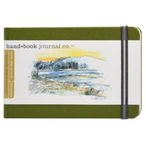 Global Art Travelogue Drawing Hand Book - Landscape (3.5" x 5.5") Cadmium Green