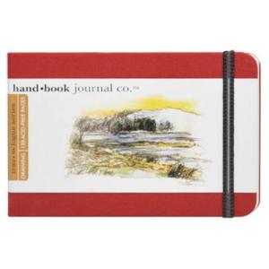 Global Art Travelogue Drawing Hand Book - Landscape (3.5" x 5.5") Vermilion Red