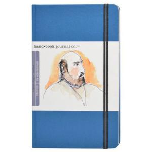 Global Art Travelogue Drawing Hand Book - Portrait (8.25" x 5.5") Ultramarine Blue