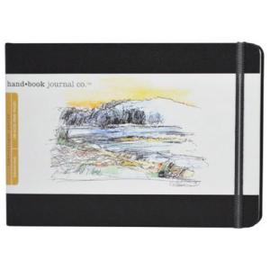 Global Art Travelogue Drawing Hand Book - Landscape (5.5" x 8.25") Ivory Black
