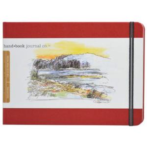 Global Art Travelogue Drawing Hand Book - Landscape (5.5" x 8.25") Vermilion Red