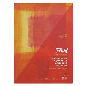 Fluid Watercolor Paper Pad  11" x 15" - (20 Sheets, 140lb) Cold Press