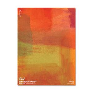 Fluid Watercolor Paper Easy-Block 18" x 24" - (15 Sheets, 140lb) Cold Press