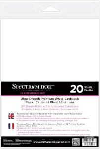 Spectrum Noir Ultra Smooth Premium White Cardstock 8.5" X 11" - (20 Sheets) Unscored