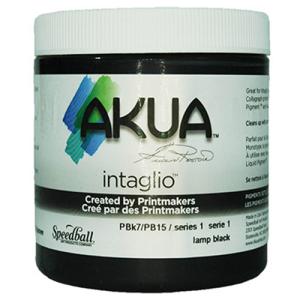 Speedball Akua Intaglio Printmaking Ink - (8oz/237ml) Lamp Black