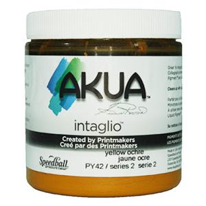 Speedball Akua Intaglio Printmaking Ink - (8oz/237ml) Yellow Ochre